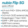 nubia Flip可折叠手机配备1.43英寸盖板显示屏